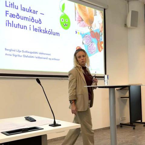Anna Sigríður opnar málstofuna á Menntakviku 2025